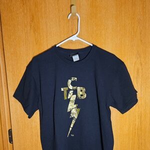 Graceland Elvis Graphic TCB T-Shirt Men's Size L Black Good ⚡